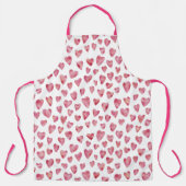 Roze Waterverf Love Heart Patroon Schort (Voorkant)