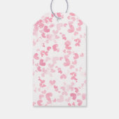 Roze Waterverf Love Hearts Valentijnsdag Cadeaulabel (Achterkant)