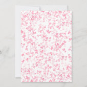 Roze Waterverf Love Hearts Valentijnsdag Party Kaart (Achterkant)