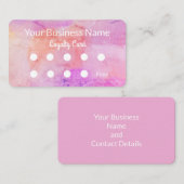 roze Waterverf Loyalty Kaart (Voorkant / Achterkant)