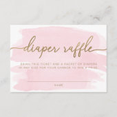 Roze Waterverf Luierritssluiting Kaart invoegen (Voorkant)