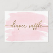 Roze Waterverf Luierritssluiting Kaart invoegen (Achterkant)