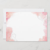 Roze Waterverf luierspoeling en Boeken voor Baby Save The Date (Achterkant)