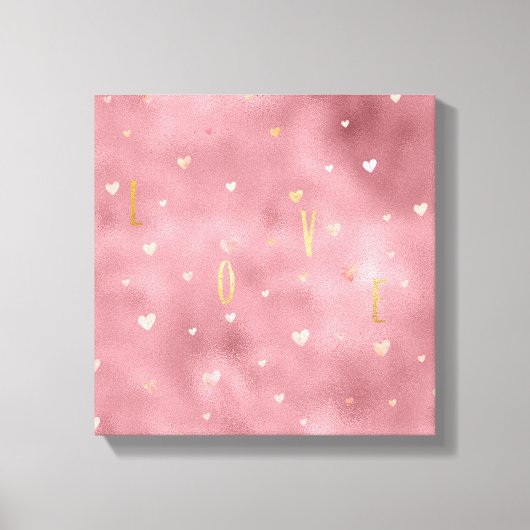 Roze Waterverf maakt goudliefhebber Canvas Afdruk (Voorkant)