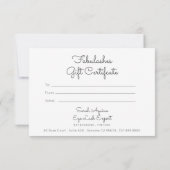 Roze Waterverf Makeup Artiest Cadeaubon (Achterkant)