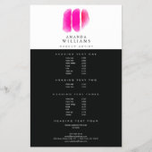 Roze Waterverf Makeup Artistische stalen Flyer (Voorkant)