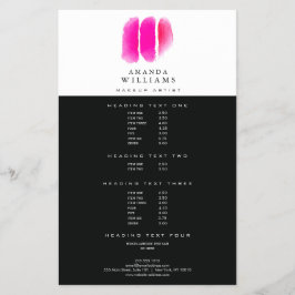 Roze Waterverf Makeup Artistische stalen Flyer