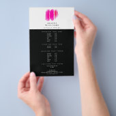 Roze Waterverf Makeup Artistische stalen Flyer (Hand)