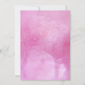 Roze Waterverf Mandala Bruiloftsuitnodiging Kaart (Achterkant)