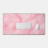 Roze Waterverf Marmer Patroon Bureaumat (Keyboard & Muis)