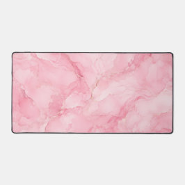 Roze Waterverf Marmer Patroon Bureaumat