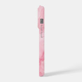 Roze Waterverf Marmer Patroon iPhone Hoesje (Linkerkant)