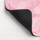 Roze Waterverf Marmer Patroon Muismat (Hoek)