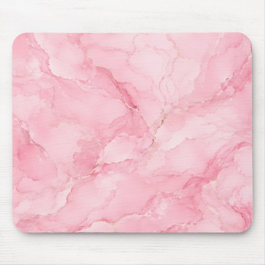Roze Waterverf Marmer Patroon Muismat (Voorkant)