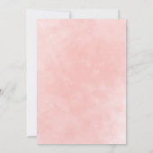 Roze Waterverf Meisje Baby shower per post Kaart (Achterkant)