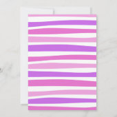 Roze Waterverf Meisjes Dinosaurus Verjaardagsuitno Kaart (Achterkant)