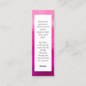 Roze Waterverf Memorial Prayer Kaart Bladwijzer Contactkaartje (Achterkant)