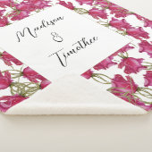 Roze Waterverf, met de hand geverfd Sherpa Deken (3/4)