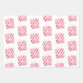 Roze Waterverf Mint Tree-kerstpapier Inpakpapier Vel (Voorkant 3)