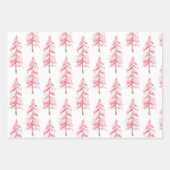 Roze Waterverf Mint Tree-kerstpapier Inpakpapier Vel (Voorkant)