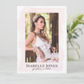 Roze Waterverf Model Actor 5 Fotocomp Kaart (Staand voorkant)