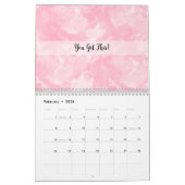 Roze Waterverf Modern Minimalist Kalender (Feb 2026)