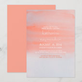 Roze waterverf Modern vrijgezellenfeest Kaart (Voorkant / Achterkant)