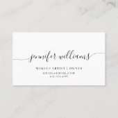  roze Waterverf Moderne Typografie + Manuscript Visitekaartje (Achterkant)