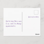 Roze waterverf moederdag Briefkaart (Achterkant)