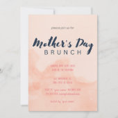 Roze Waterverf Moederdag Brunch Uitnodiging (Voorkant)
