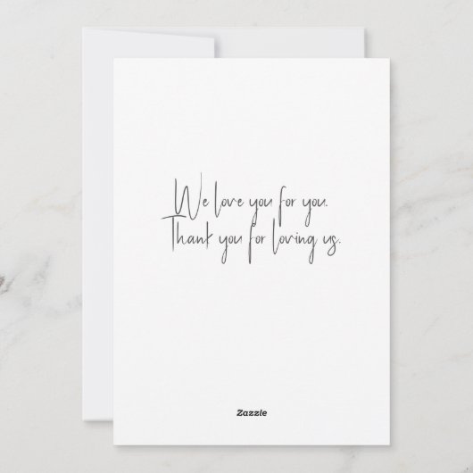 Roze Waterverf Moederdag platte Kaart (Achterkant)