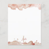 Roze Waterverf monogram en naamplaatjes (Voorkant)