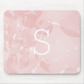  roze Waterverf Monogram Muismat (Voorkant)