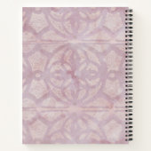 Roze Waterverf Monogram Naam Notitieboek (Achterkant)