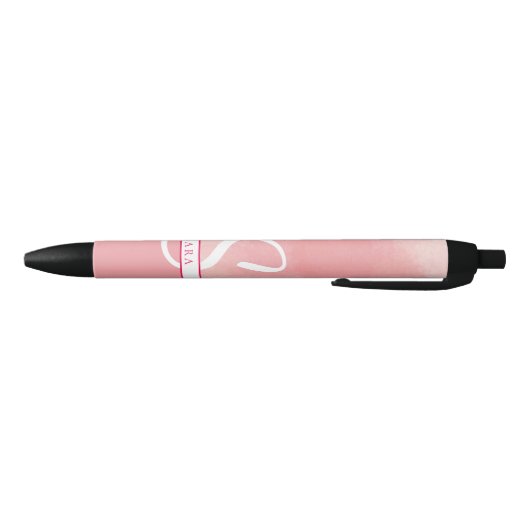 Roze Waterverf Monogram Pen (Bodem)