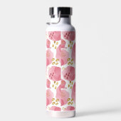 Roze Waterverf Monogram Thermos – Aangepaste naam Waterfles (Rechts)
