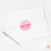 Roze Waterverf Mooie Rozen lippenbalsem labels (Envelop)