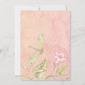 Roze Waterverf Morning Glory Baby shower Kaart (Achterkant)