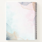 Roze Waterverf motivatie prijsaanduiding dagelijks Notitieboek (Achterkant)