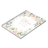 Roze Waterverf Naam Meisje Baby Notitieboek (Linkerzijde)