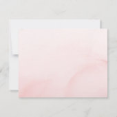 Roze Waterverf Naam Monogram Gepersonaliseerde Fla Notitiekaartje (Achterkant)