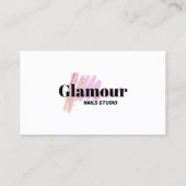 Roze Waterverf Nail Studio Nail Technician Beauty Visitekaartje (Achterkant)