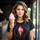 Roze Waterverf Nationale Aardbeienijsdag T-shirt