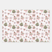 Roze Waterverf Notenkraker Ballet Kerst Inpakpapier Vel (Voorkant 3)