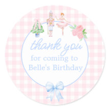 Roze Waterverf Notenkraker Kerst Dank u