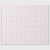 Roze Waterverf Notenkraker Kerst Wrapping Pape Cadeaupapier (Vlak)