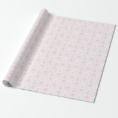 Roze Waterverf Notenkraker Kerst Wrapping Pape Cadeaupapier (Uitgerold)