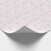 Roze Waterverf Notenkraker Kerst Wrapping Pape Cadeaupapier (Hoek)
