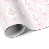 Roze Waterverf Notenkraker Kerst Wrapping Pape Cadeaupapier (Rol Hoek)