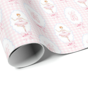 Roze Waterverf Notenkraker Kerst Wrapping Pape Cadeaupapier
